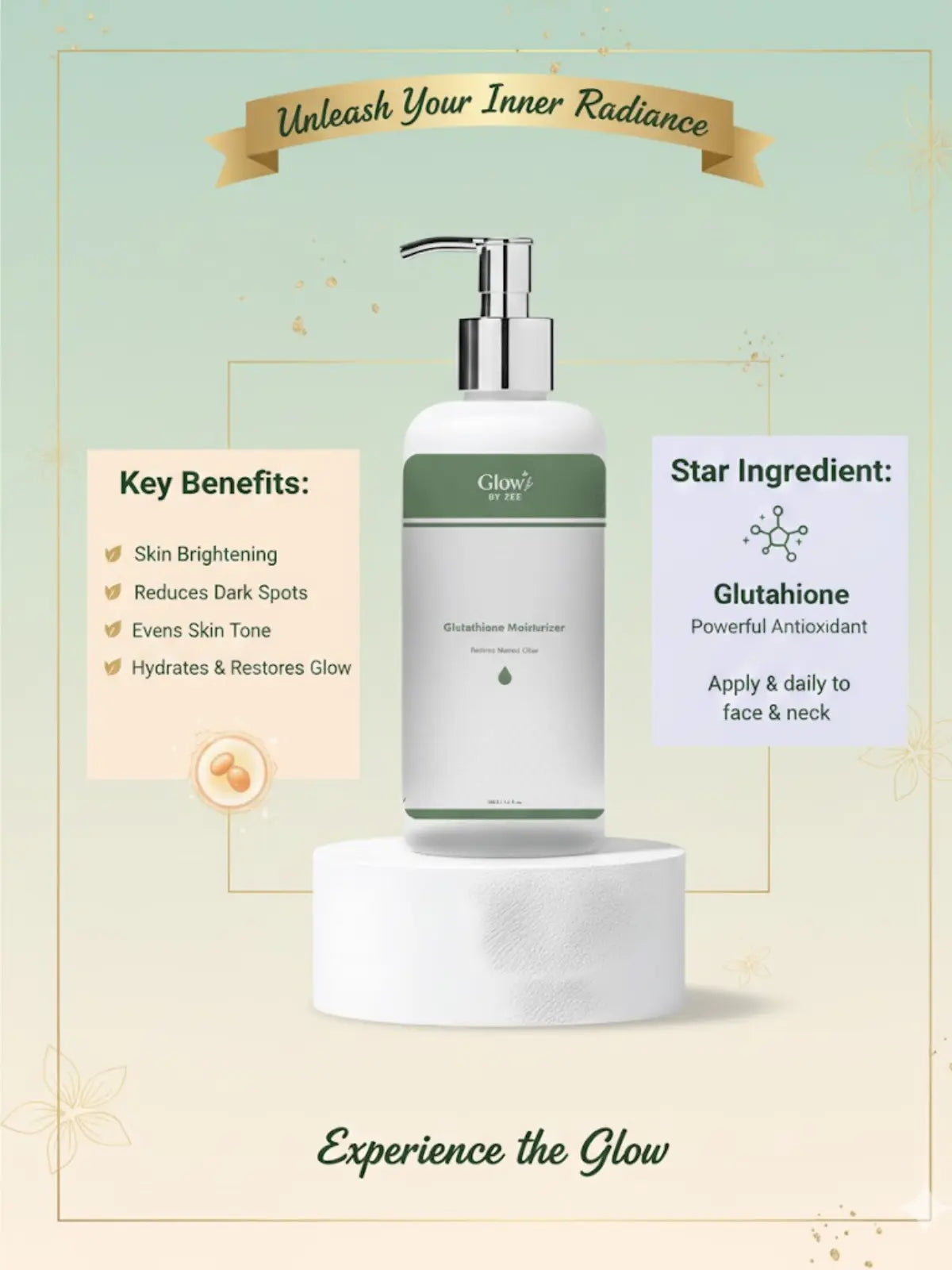 Glutathione Brightening Moisturizer – Glow By Zee